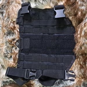 Black dog vest with velcro